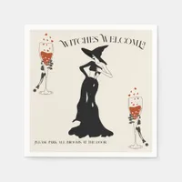 Witch Bloody Cocktail Hart Skeleton Hand Halloween Napkins