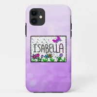 Isabella - The Name Isabella Whimsical Drawing iPhone 11 Case