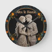 Bride & Groom Royal Classic Round Clock