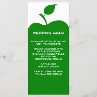 Green Apple Orchard Wedding Menu