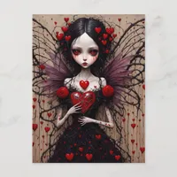 Dark Valentine Vampire Fairy Postcard