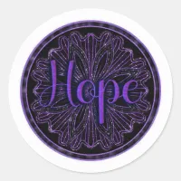 Virtue Hope Mandala Classic Round Sticker