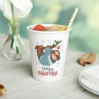 Lazy Sloth Christmas  Paper Cups