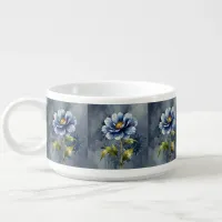 Blue flower watercolour pattern bowl