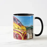 Antique Locomotive Steam Engine Train Coffee Cup