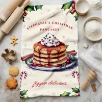 Christmas Pancakes Flippin' Delicious Personalized Kitchen Towel