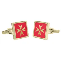 Malta Ensign Flag Maltese Cross Cufflinks