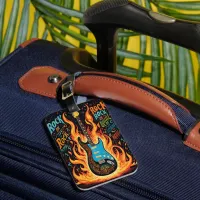 Electric guitar sparks vibrant creativity luggage tag