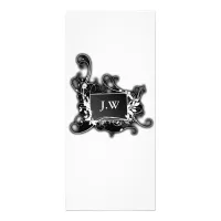 chic black and white Services rack card