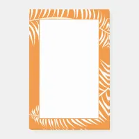 Tropical Palm Leaf Warm Orange and White Post-it Notes