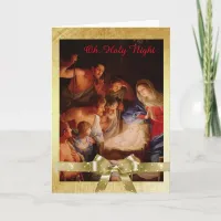 Oh, Holy Night, Jesus, Mary and Shepherds Card