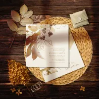 Golden Autumn Wedding Berries ID655 Invitation