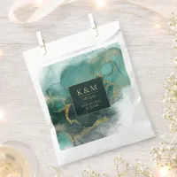 Moody Ink Emerald Gold Abstract ID988 Favor Bag