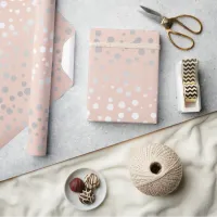 Rose Gold Polka Dots ID128 Wrapping Paper