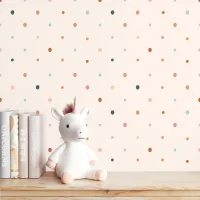 Pastel Boho Polka Dot Wallpaper