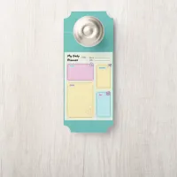 Colorful Pastel Kawaii Cute Daily Planner Door Hanger