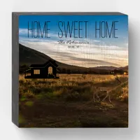 Home Sweet Home Mountains Sunset Wildlife Photo Wo Wooden Box Sign