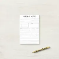 Minimal Professional Meeting Notes Planner