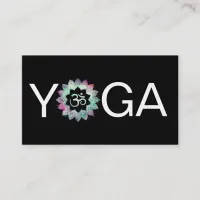 *~* Yoga  Lotus Aum OM Mandala Teacher Instructor Business Card
