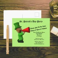 St Patrick's Day Party Potluck Announcement Postcard