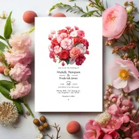 Bubblegum Pink, Cotton Candy & Strawberry Wedding Invitation