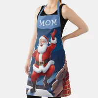 Mom | Santa Dancing On The Rooftops Blue Apron