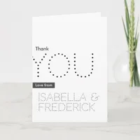 Modern Simplistic Typography Wedding Thank You Car