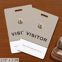 Company Logo Visitor Badge Return Request