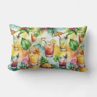 Tropical Drink Vacation Lumbar THROW PILLOW