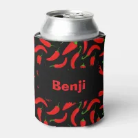 Cool Graphic Print Red Chili Pepper Can Cooler