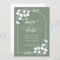 Natural Chic Wedding Save the Date Announcement