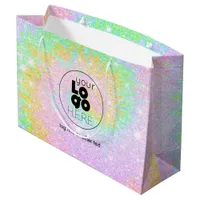 Custom Logo Tiedye Glitter Paper Shopping Bag