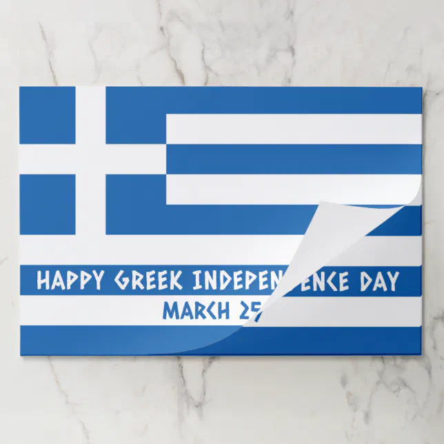 Happy Greek Independence Day Greek Flag Paper Pad