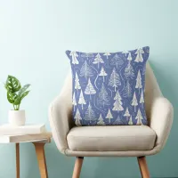 Blue Christmas Pattern#6 ID1009 Throw Pillow