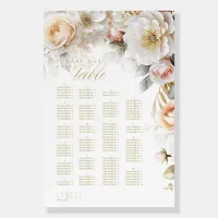 Floral Drama Wedding Seating Chart Green ID1022 Foam Board