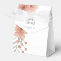 Watercolor Bouquet Thank You Blush ID654 Favor Boxes