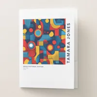 Bauhaus Geometric Abstract Pattern#4 ID1068 Pocket Folder