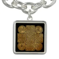 Celtic Knotwork Cross Charm Bracelet