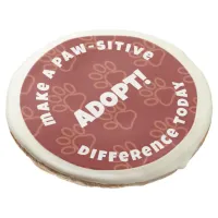 Cute Red Pawprints Make a Paw-sitive Difference! Sugar Cookie