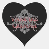 Vampire Groom Heart Sticker