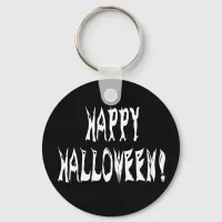 Ghost Halloween Text Keychain