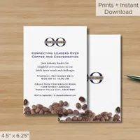 Coffee Networking Event Invitation with Logo