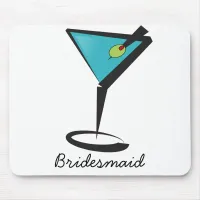 Fun Aqua Martini Mouse Pad