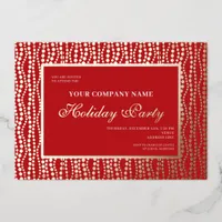 Corporate Christmas Lights Office Holiday Party Foil Invitation