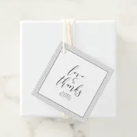 Simply Minimalist Wedding Thanks Black ID523 Favor Tags