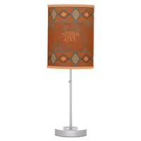 Southwest Canyons Bobcat Petroglyph Pattern Table Lamp