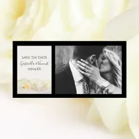 Tea Cup with White Rose Wedding Save the Date