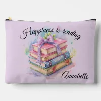 Purple 'Happiness is Reading' Pencil Bag