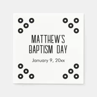 Black Polka-dot Special Event Napkins