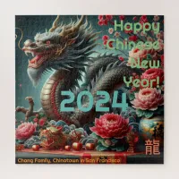 'Year of the Dragon 2024' Happy Chinese New Year Jigsaw Puzzle